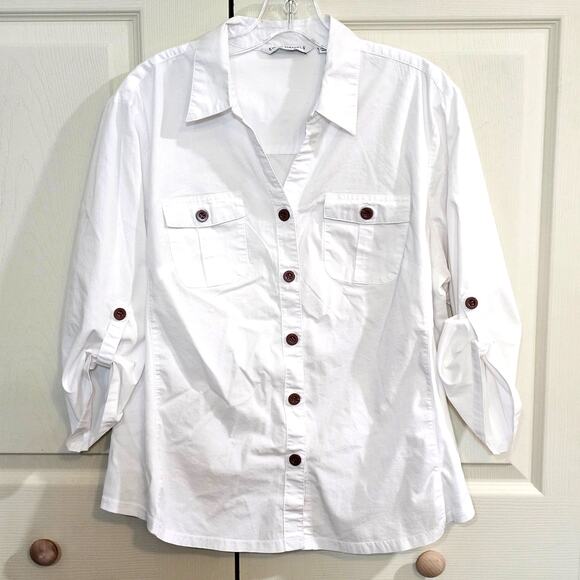 Emily Daniels Womens XL Workwear Minimalist Normcore Western White Shirt - Picture 2 of 9